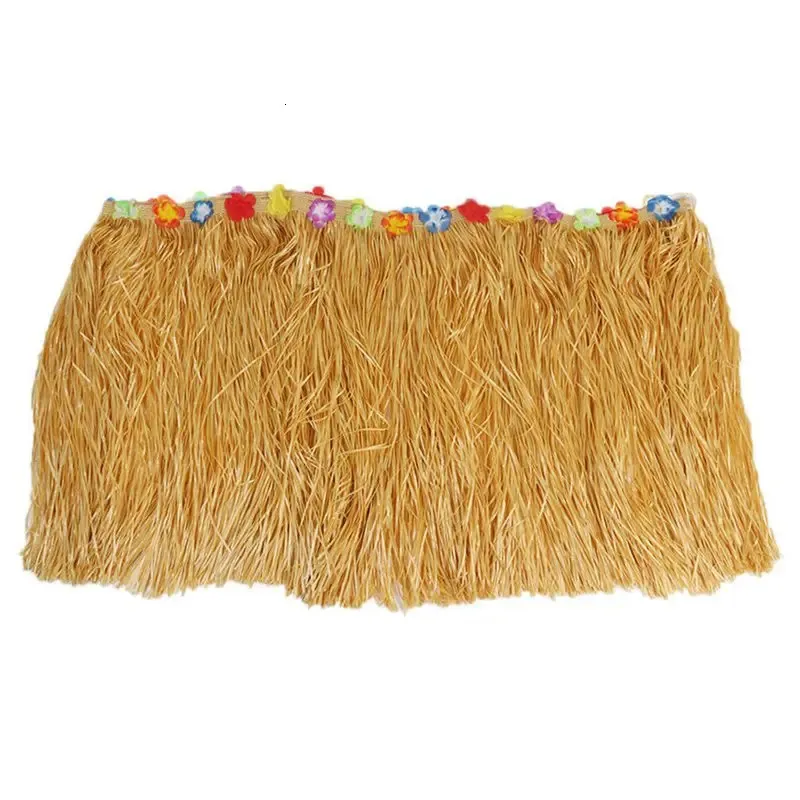 Spódnica promocyjna Hawaiian Luau Flower Grass Grass Garden Wedding Party Decor plażowy Khaki 240315