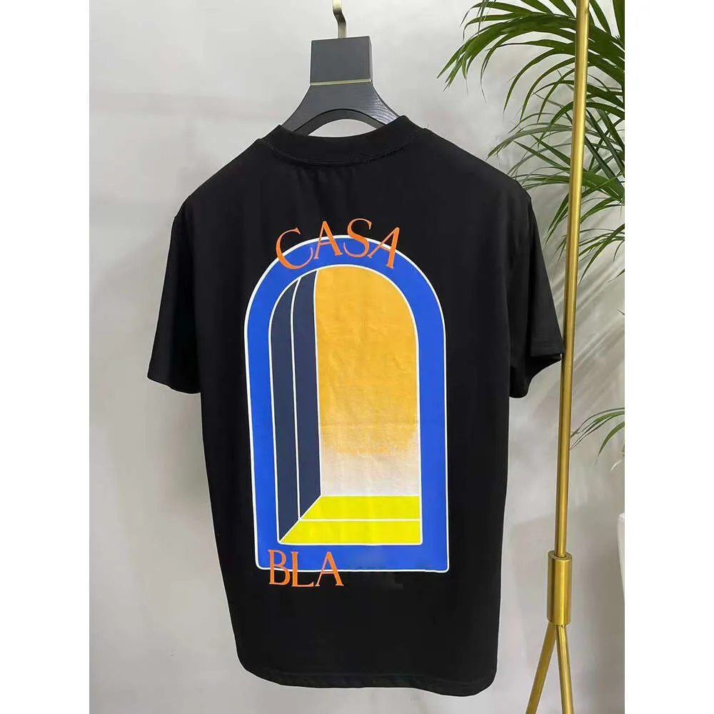 T 셔츠 티 셔츠 카사 블 디자이너 남성용 여성 패션 Tshirts 문자 캐주얼 100% 순수면 여름 짧은 슬리브 폴로 상단 크기 S-3XL