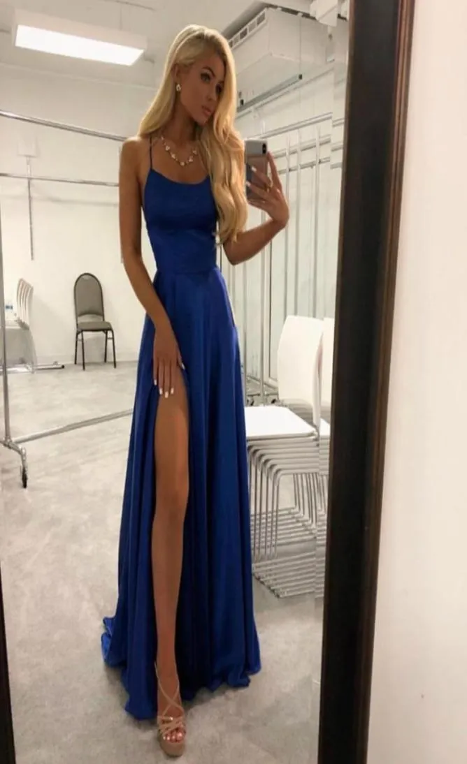 Abendkleider Libanon Spaghetti-Abendkleid mit freiliegenden Knochen, seitlich geschlitztes Ballkleid, sexy, moderne Kleider für besondere Anlässe3984768