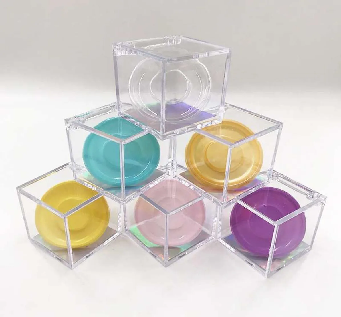 Boîte de cils Cube transparente personnalisée pour 3D 5D 25mm 27mm cils de vison boîte d'emballage de Logo privé 8546498