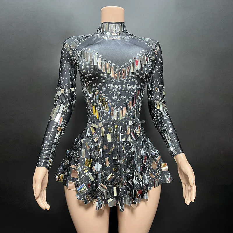 Party Dance Club Fashion High Class Elegant Slim Fit Glanzend Kristal Strass Pailletten Sexy Dame Damesjurken Jurk