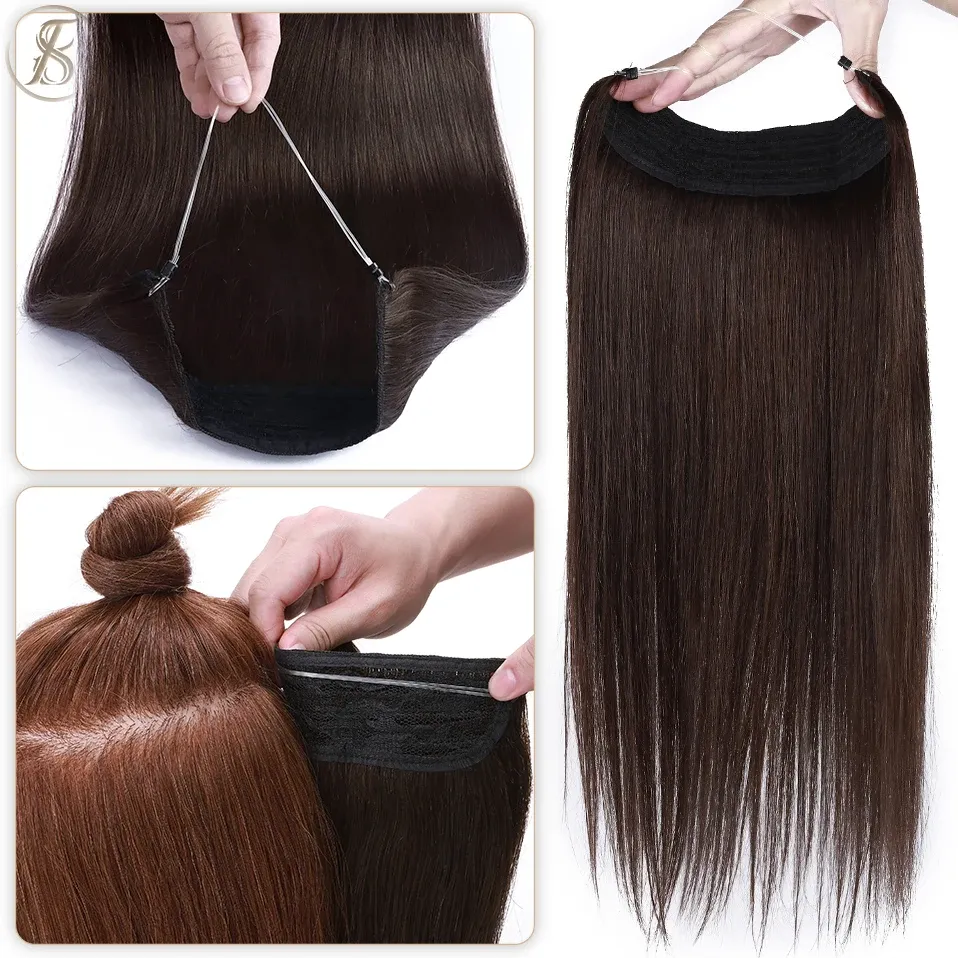 WEFT TESS DREED W HAIR ELENSIONS Pakiewki ludzkie włosy 20 cali 90G120G Naturalne przedłużanie włosów Prosta włoska linia rybna 2