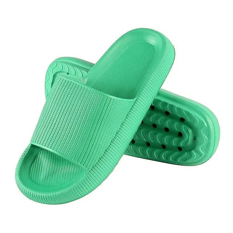 Pantoufles Hommes Semelle Épaisse Été Plage Diapositives Femmes Salle De Bain Antidérapant Sandales Souples Mode Tongs Ultra-Légères Shoes01QCQF H240322