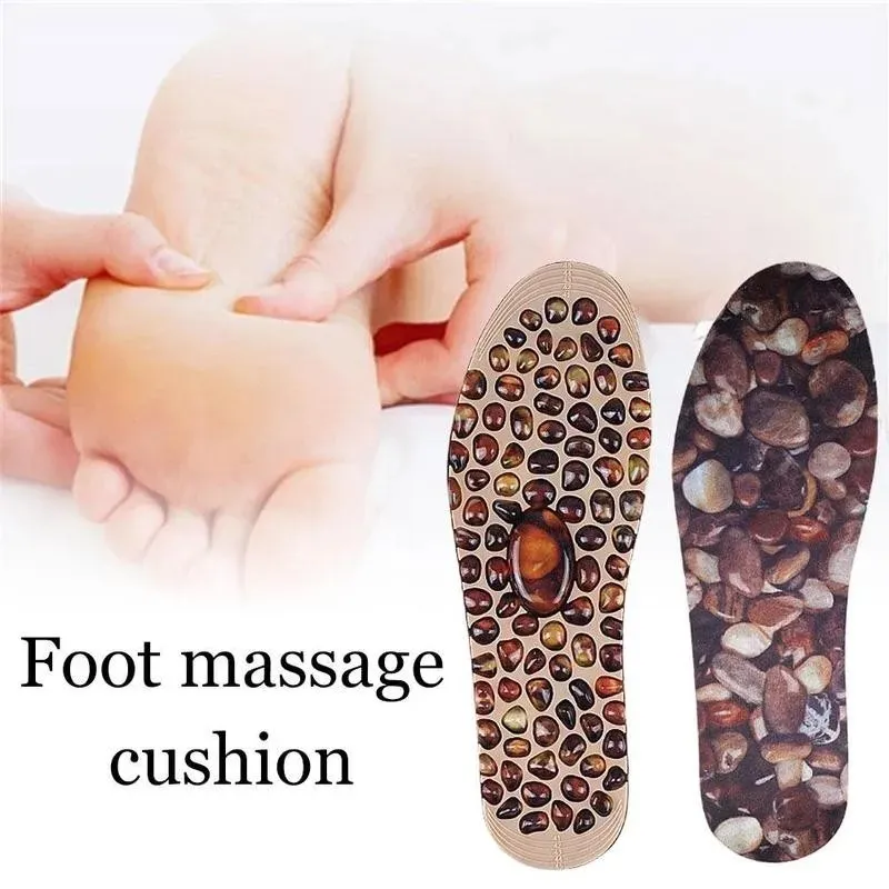 Akupressur magnetisk massage fotterapi reflexologi unisex innersula shiatsu smärtinsulor lättnad massager terapi sten kisel