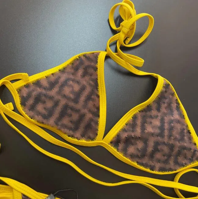 Luksusowe damskie bikini projektant Sexy Beach Bikini Swim garnitur modny list wydrukowany koronkowy under ułamki stroju kąpielowego dla kobiet