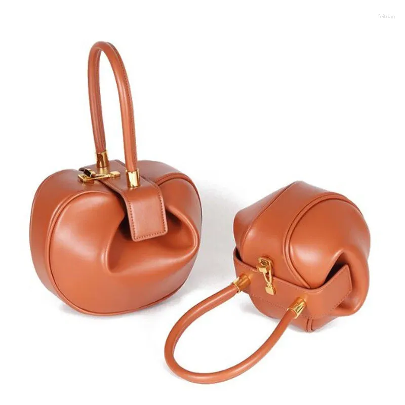 Totes Nesitu Highend White Yellow Red Brown Black Apricot Split Leather Cute Small Women Messenger Bags Mini Shoulder M8030