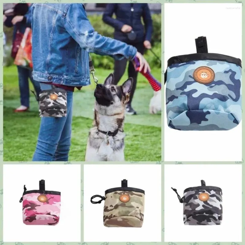 Porte-chien en tissu Oxford, pochette de friandises, portable, réglable, entraînement d'obéissance avec trou, appât de collation en plein air