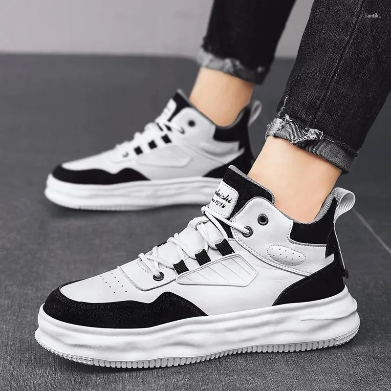 Basketball Shoes Men Sneakers Sports Leather Breathable High-cut Sport Skateboarding