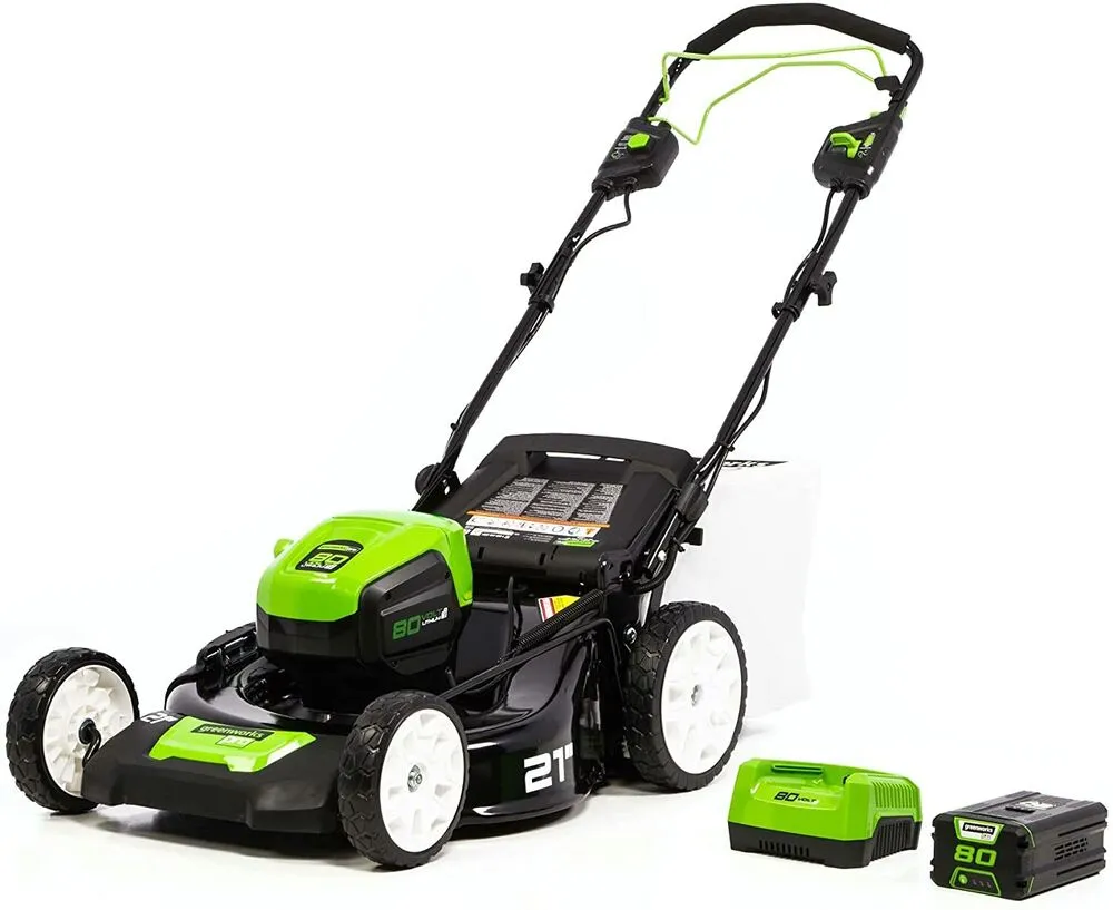 Pro 80V 21-Inch Brushless Self-Propelled Lawn Mower 4.0Ah Battery