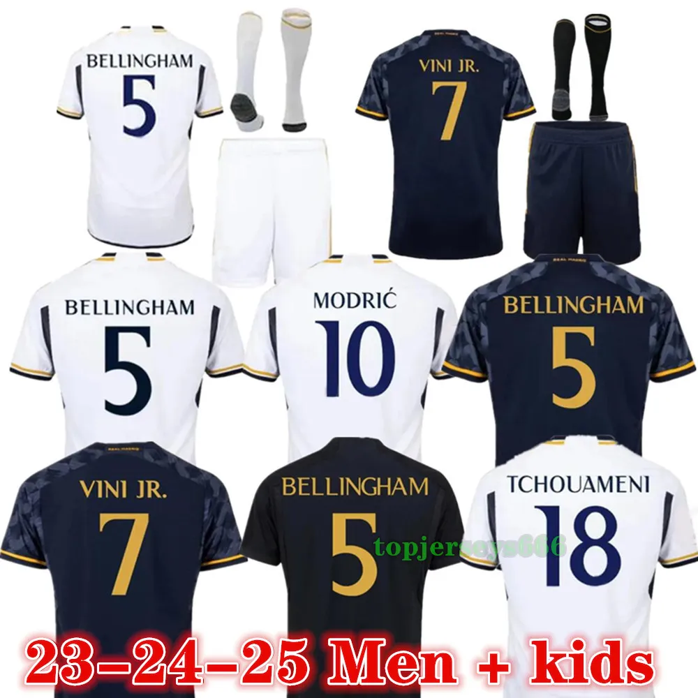 New 2024 2025 Real Madrids BELLINGHAM VINI JR soccer jerseys kids football kits 23 24 25 Mens kids football jersey shirt Camiseta Futbol maillot foot