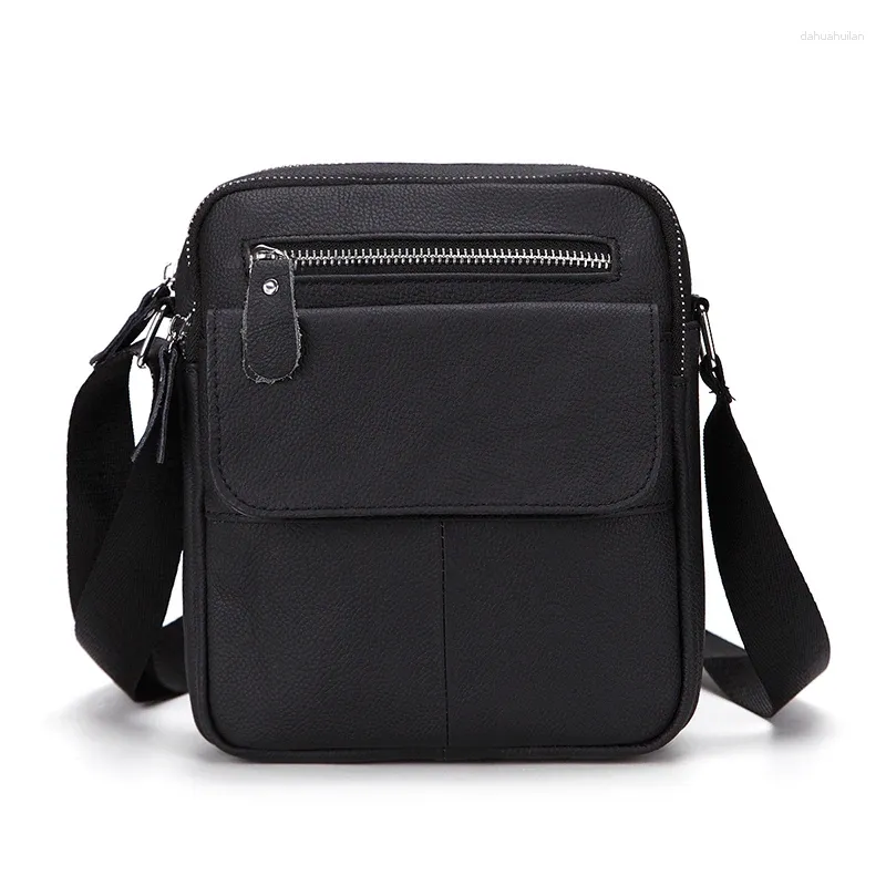 Sac petit homme en cuir de vachette messager décontracté épaule Cossbody homme sac à main homme sac à main poche pour téléphone portable