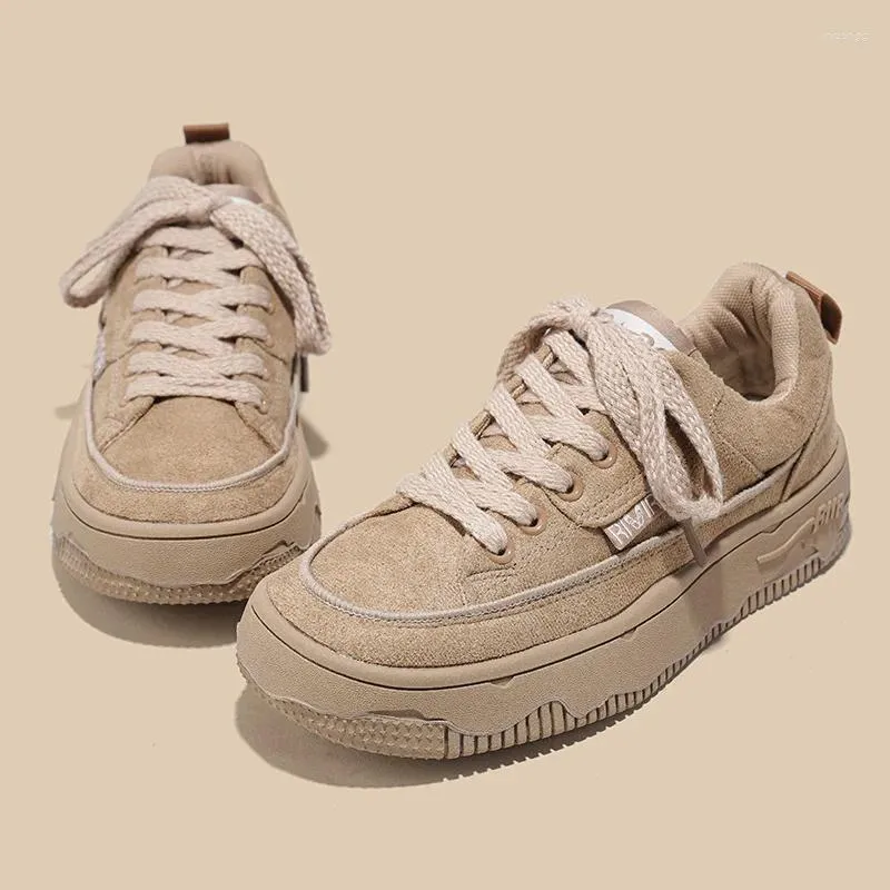 Casual Shoes 2024 Women Sneakers Platform Vintage Versatile Schoolgirl Canvas Korean Lös upp botten