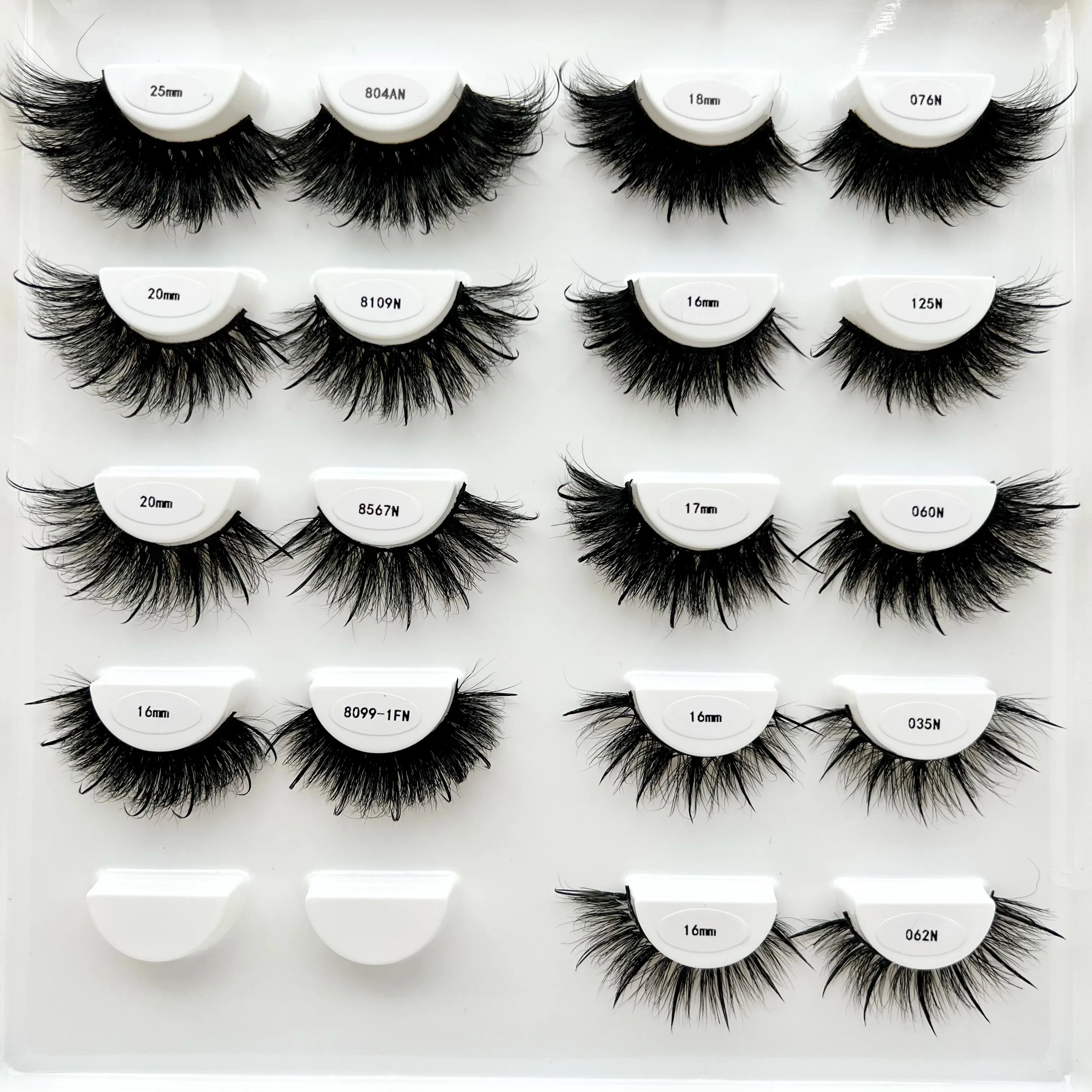 Eyelashes New Mink Eyelashes 20mm Natural Long Soft Mink Lashes In Bulk Curly False Full Strip Eye Lashes With Tray Wholesale 5 Pairs