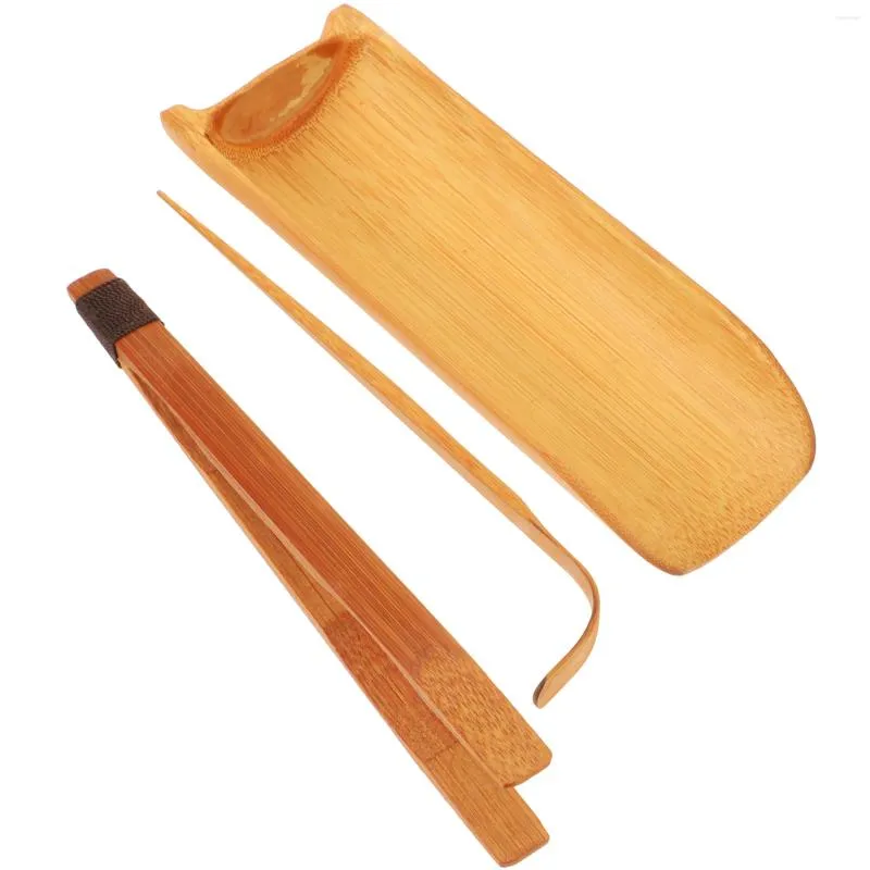 Ensembles de voiles de thé Bamboo Wood Chinese Tea Scoop Scoop Accessoires Matcha Spoon Cérémonie