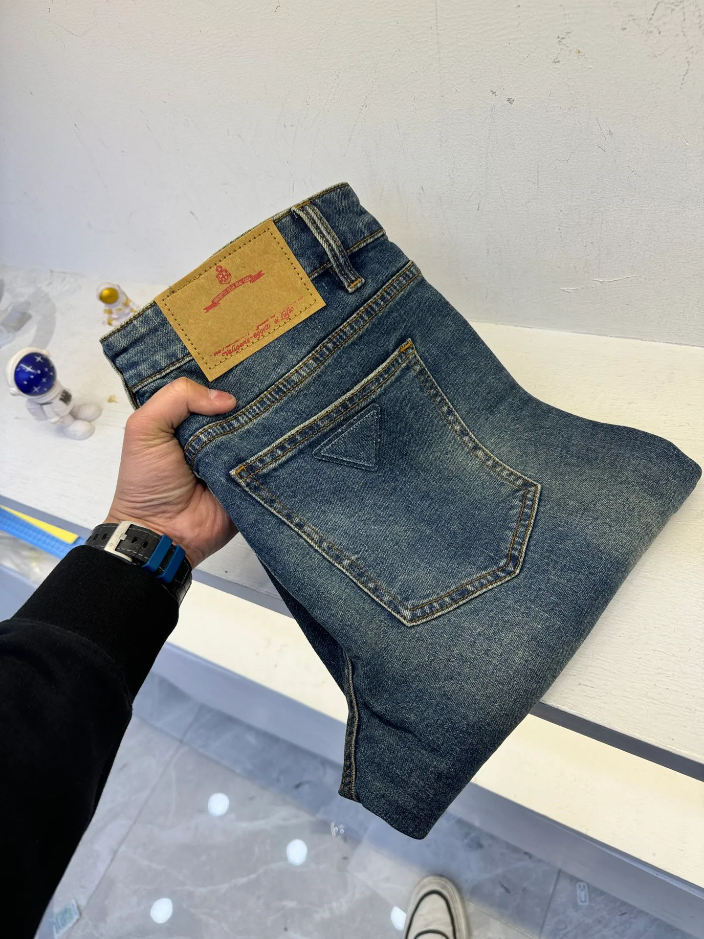 2024 mais recente jeans masculino highend de alta qualidade confortável algodão misturado material lápis jeans marca superior jeans designer luxo