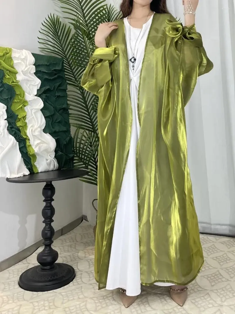 Etnische kleding Dames Eid Moslim Abaya Dubai Arabisch lang gewaad Marokko Effen Bescheiden Abaya Ramadan Traditioneel Kaftan Turkije Los vest