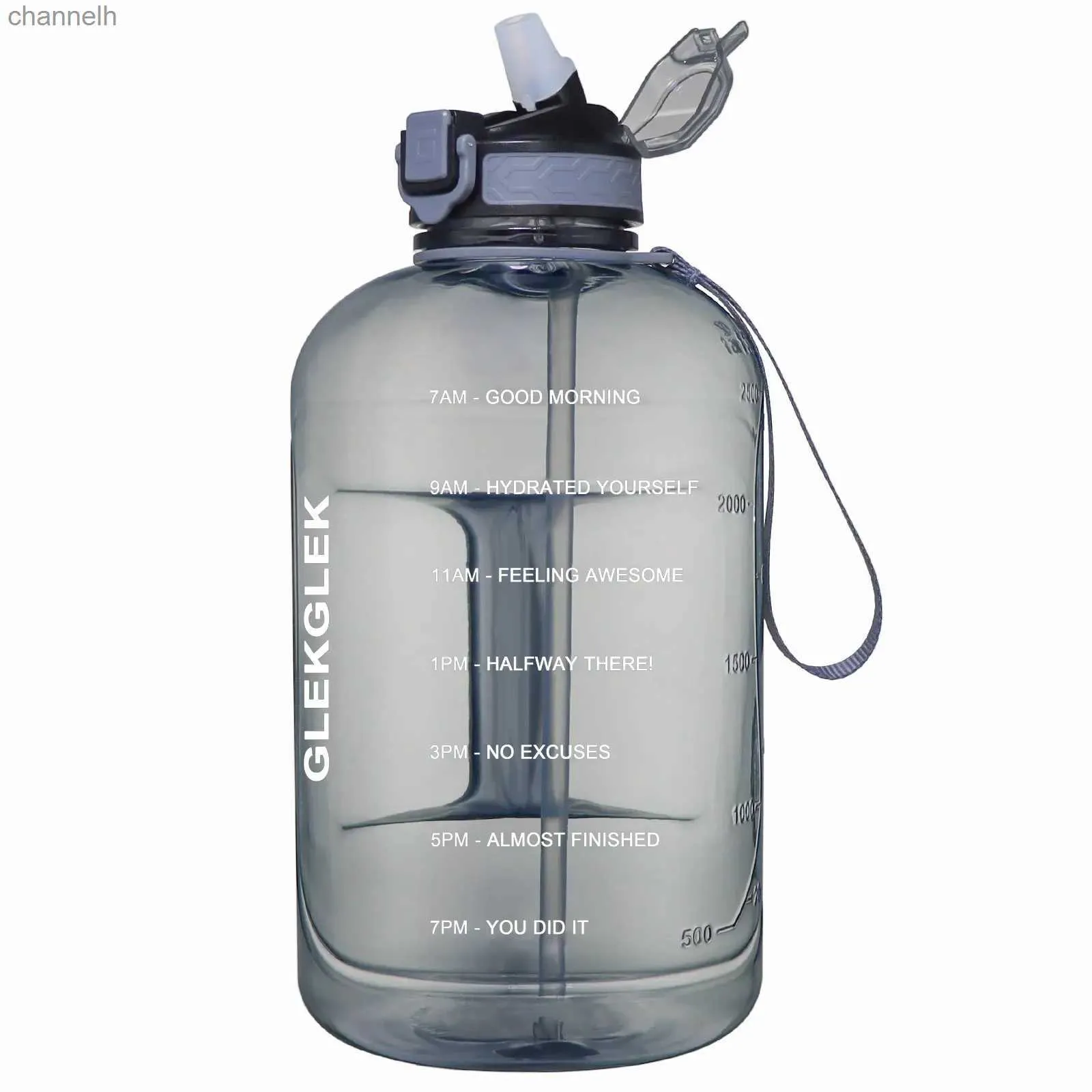 Bouteilles d'eau Bouteille d'eau de sport 3L étanche sans BPA avec paille et poignée parfaite pour les activités de plein air pour hommes et femmes yq240320