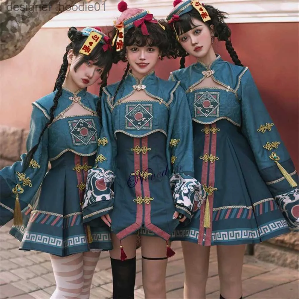 cosplay Anime Kostuums Vampier Pasen Zombie naar Rollenspel Vrouwelijke Lolita Jurk Hoed Pruik Anime Meid Chinese Halloween Party Gothic Kostuum Ski DressC24320