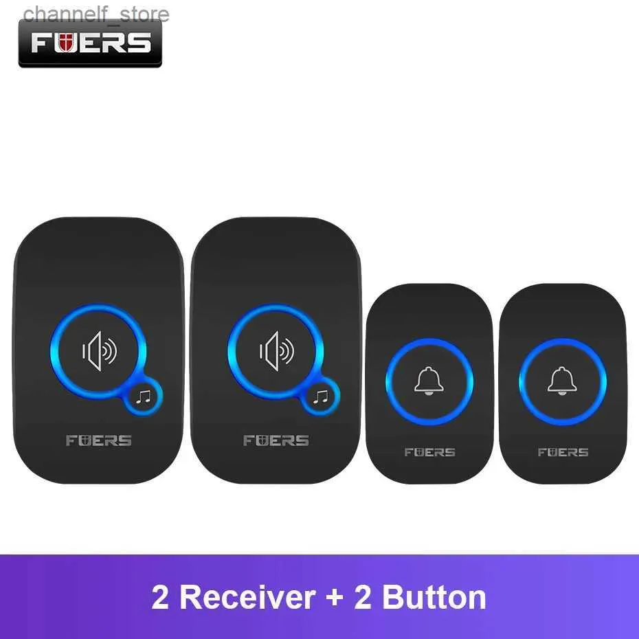 Campanelli Fuers M557 Campanello senza fili 433 Mhz Home Welcome Smart Doorbell 150M Lunga distanza wireless 32 brani Home Welcome DoorbellY240320