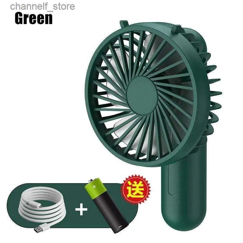 Electric Fans Portable Mini Fan Handheld Dormitory Desktop Fan 3-växlad vindgardiner utomhus Mini Folding Electric Fan Gift Direct Shippingy240320