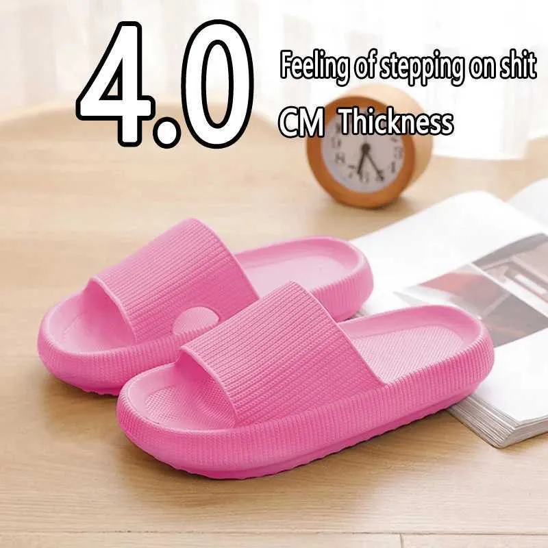 Kapcia Lopard Kobiety Sandały Letnie Cloud Gruba platforma łazienka dla mężczyzn Flip Flip Flops Inside Anti-Slip Slajdes01ngeu H240322