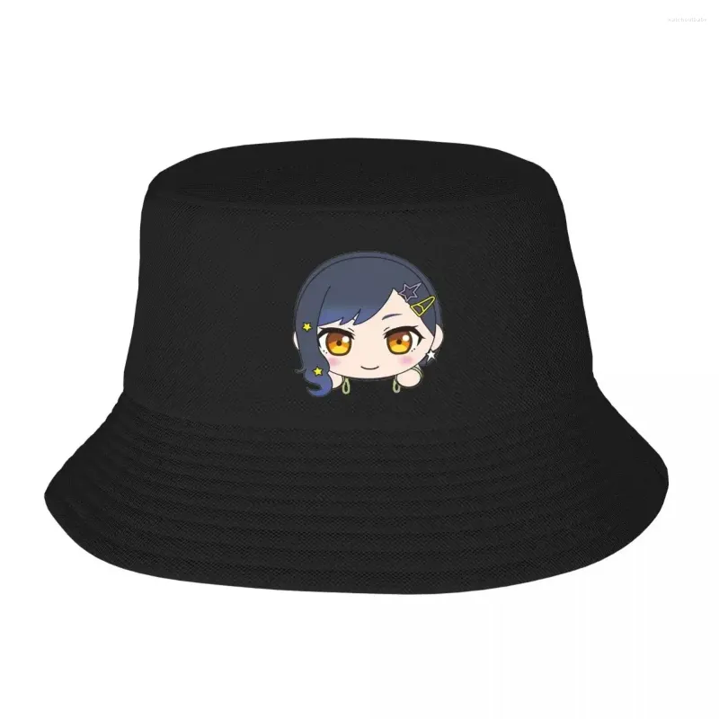 Berets An Shiraishi Chibi Plushie Bucket Hat Panama For Man Woman Bob Hats Fashion Fisherman Summer Beach Unisex Caps