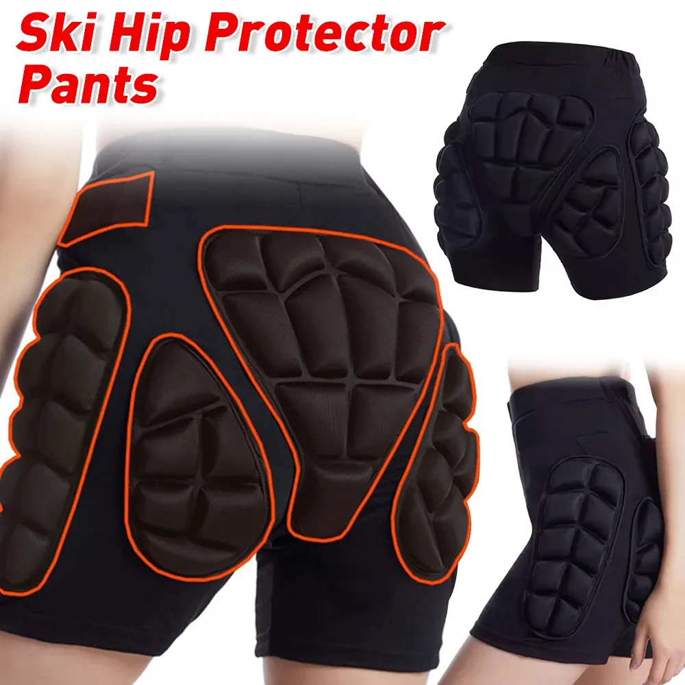 Shorts 3D Protective Skating Padded Pants Skate Snowboard Sports Hip Padded Shorts Pants Protector Padded Pants Ski Hip Knee Protector