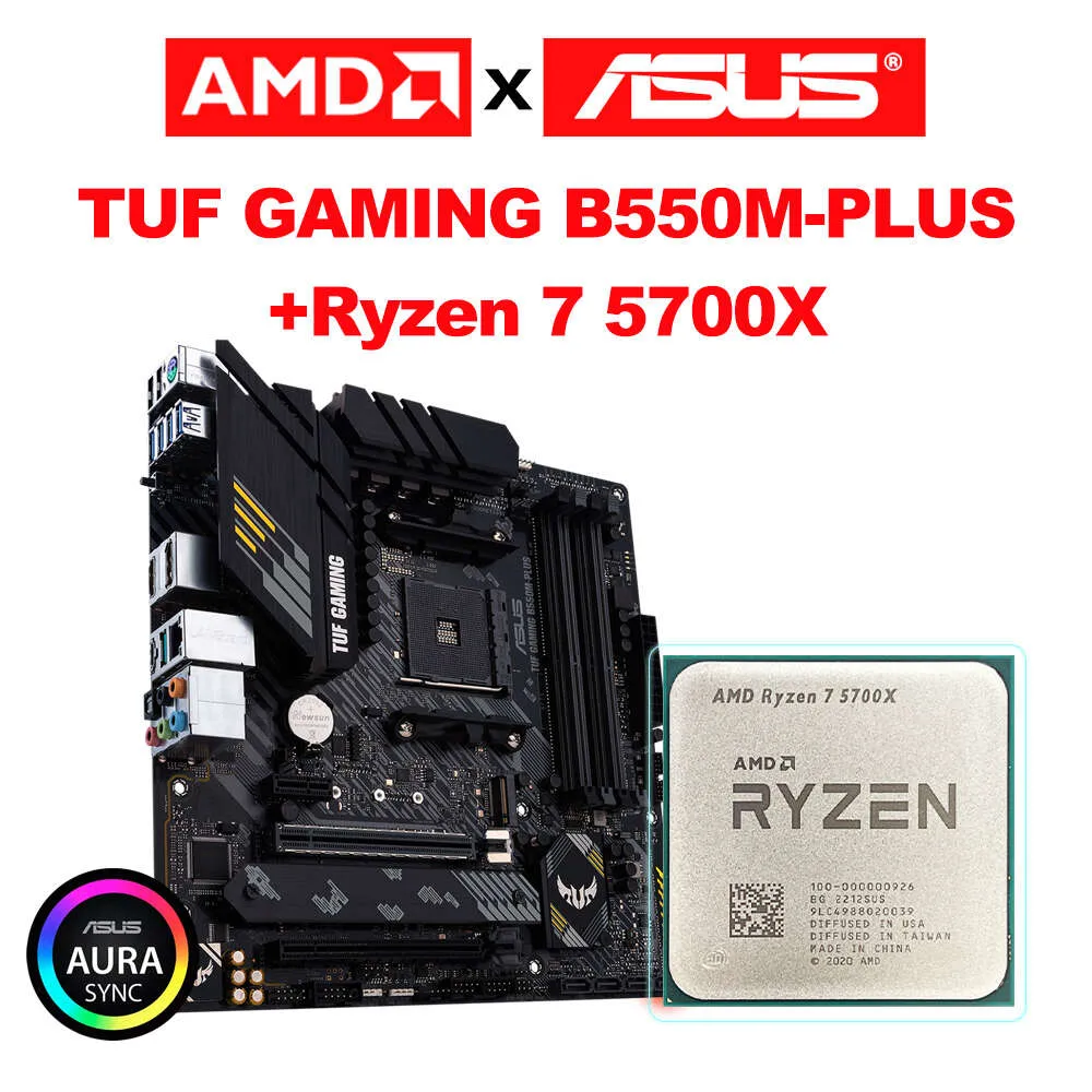 AMD New Ryzen 7 5700X+ASUS TUF GAMING B550M PLUS Motherboard Micro