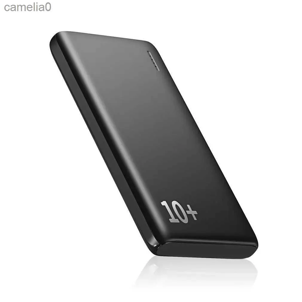 Banques d'alimentation pour téléphone portable Chargeur portable ultra-mince PowerBank 10000mAh adapté pour iPhone 13 Samsung Huawei batterie externe 10000 mAh PowerBankC24320