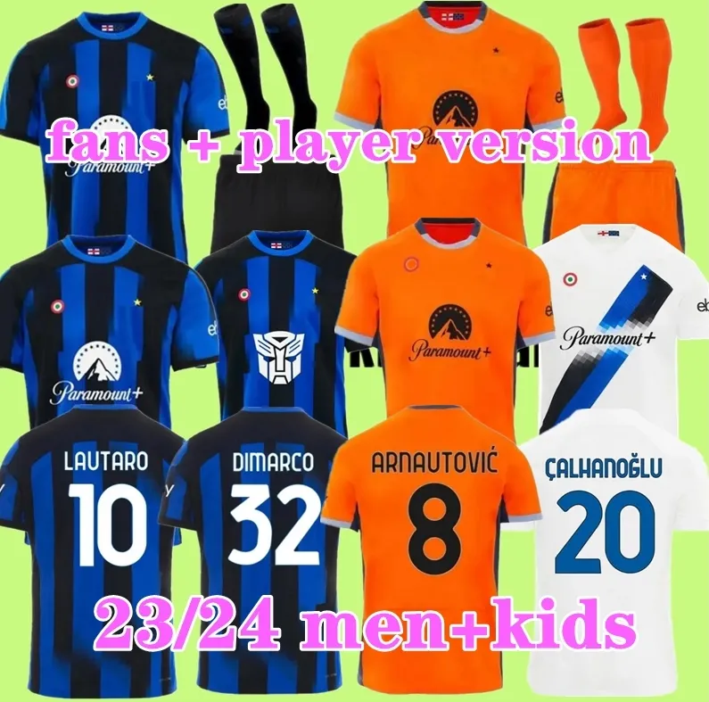 2023/24 garçon fille Inter Fans Edition rugby maillot de football 2024 ALEXIS Maglia Inters maillot de football hommes et enfants jeux à domicile maillots de football kits à manches courtes Unifo