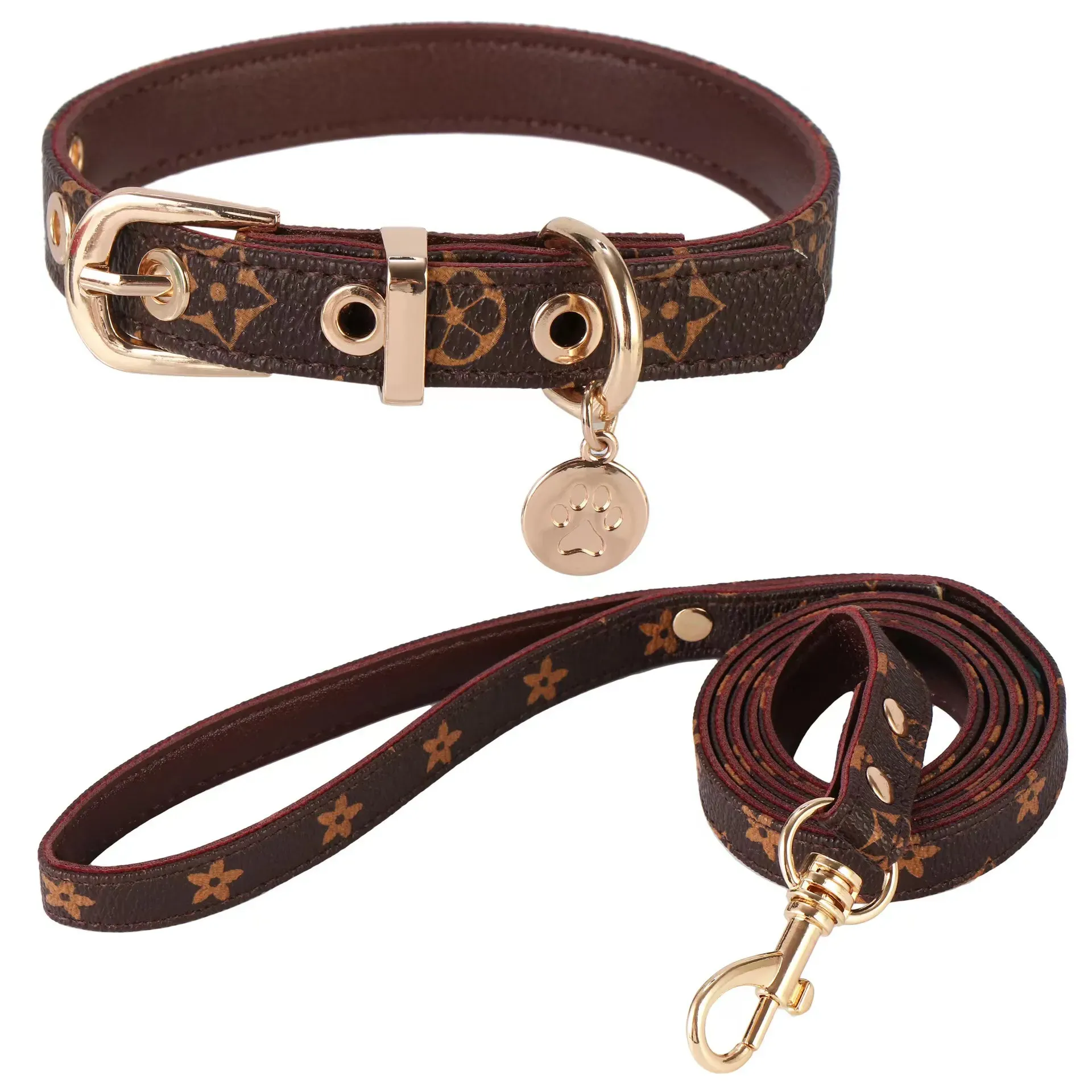 Colliers réglables en cuir PU pour animaux de compagnie, collier pour chien avec boucle de verrouillage de sécurité, colliers réglables doux et respirants pour chiens de petite, moyenne et grande taille