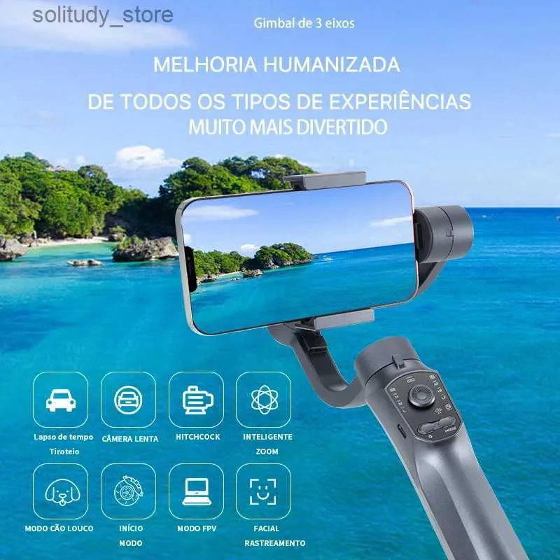 Stabilisateurs F10pro 3 axes joint universel smartphone portable joint universel enregistrement vidéo mobile stabilisateur Vlog adapté pour iPhone Samsung Q240319