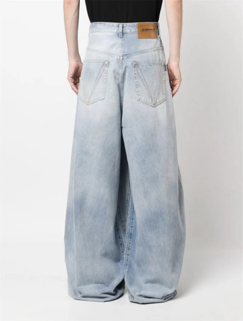2024 Синие джинсы для мужчин и женщин Брюки с вышивкой букв