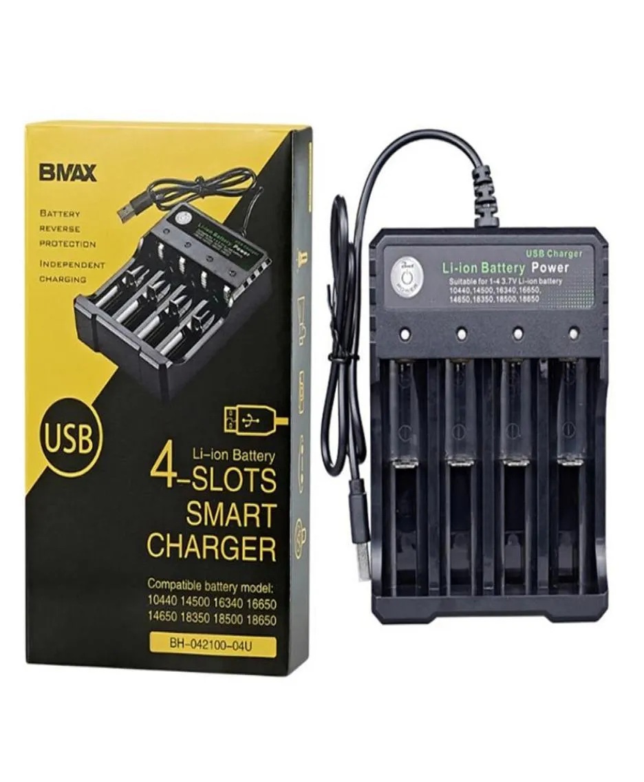 Multifunction 18650 USB Charger QUAD Slot Liion Battery Power For 37V Rechargeable Lithium Batteries188L5742204