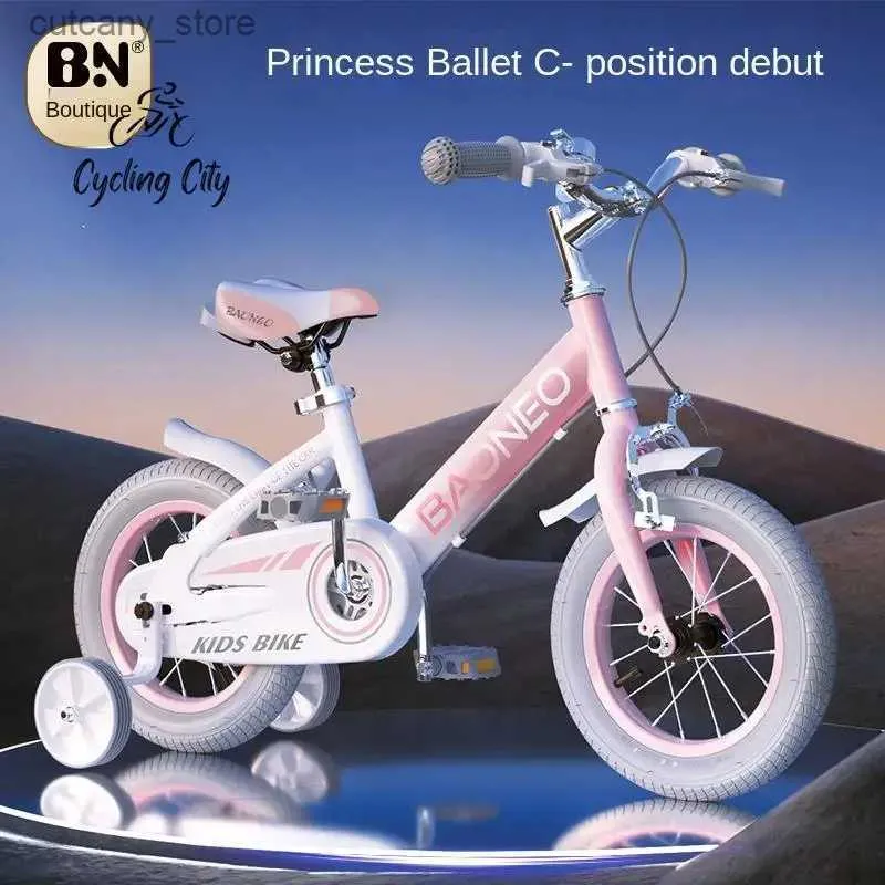 Bikes Ride-Ons Cycling City Childrens Bicyc 2-12 Years Old Girl Bicyc With Auxiliary Wheel Pink Bicyc Childrens Disc Brake Bicyc L240319