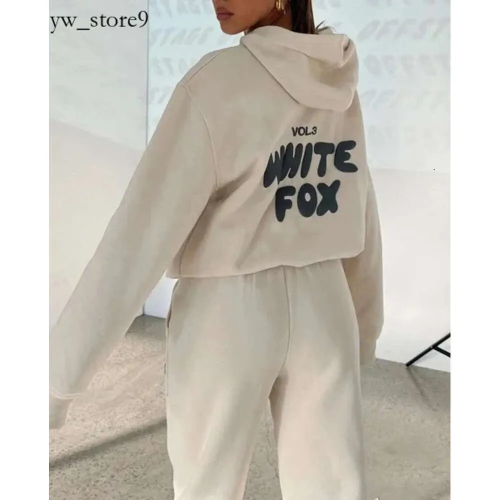 White Fox Hoodie Designer Tracksuit Top Quality Womens White Fox Tracksuit Sets Two 2 Piece Set Women White Fox Loose Trendy Suit Sporty Pullover Hooded 6765