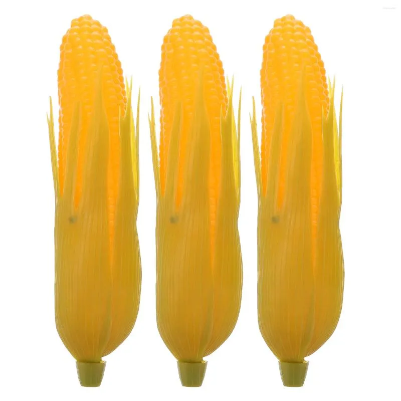 Decorative Flowers 3 Pcs Artifical Corn Vegetables Fake For Decoration Kids Clothes Decorate Simulation