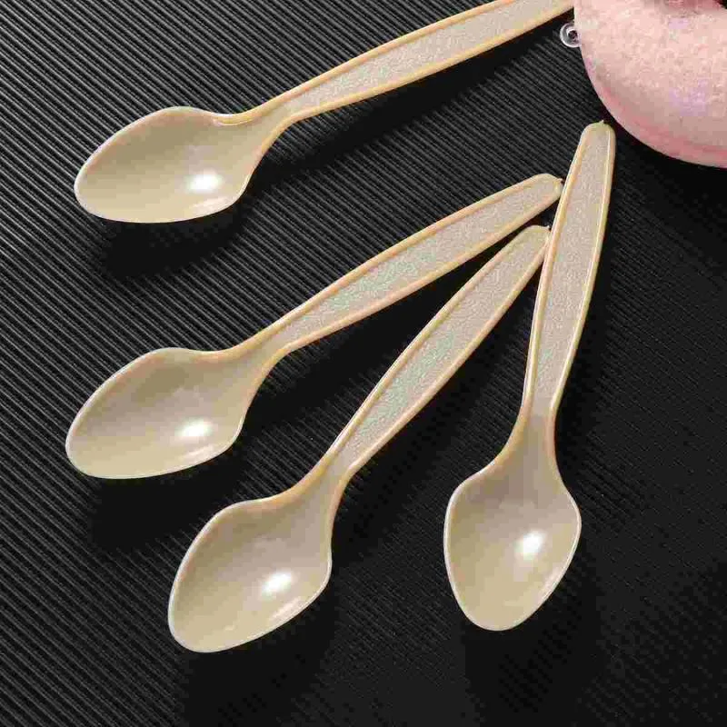 Disposable Flatware 60pcs Spoons Utensils Food Grade PP Plastic Cutlery Spoons(Yellow) Tableware Kitchen Ladles