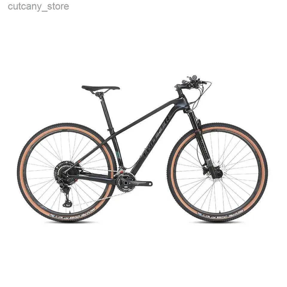 Bikes Ride-Ons Twitter WARRIORpro Bicyc 29Inch 27.5Inch M6100-12S Thru Ax Disc MTB Carbon Fiber Mountain Bike Adult off-road L240319