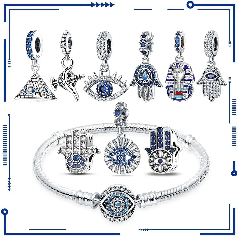 925 zilveren duivelsoog sieraden geschikt voor originele klassieke PAN armband DIY sieraden charme damesaccessoires gratis verzending