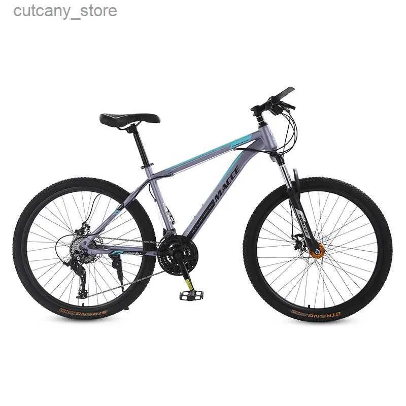 Rowery jeźdźcy Nowe 2024 Brake tarczowe Macce Mountain Bike 26-calowa 21 prędkości wysokiej wysokiej ramy stalowej roweru terenowe dla studentów dorosłych L240319