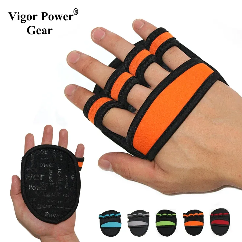 Handskar vigorpowergear 5mm tjock nonslip -träningshandskar för pull ups bar gym hand grepp för hantlar grepp kuddar vikt lyfthandskar
