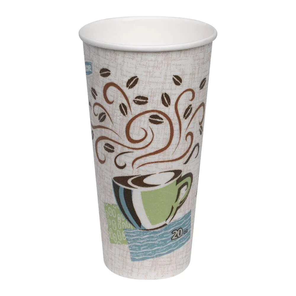 Dixie Perfectouch Oz. Insulated Paper Hot Cup by GP PRO (georgia-pacific), Haze, 5320CD, 500 Count (25 Cups Sleeve, 20 Sleeves Per Case), Coffee Haze Design