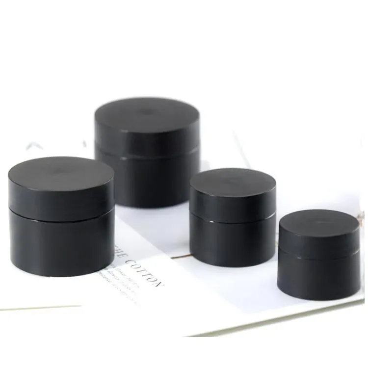 High Quality 5G 15G 20G 30G PP Cosmetic Cream Jars Packing Bottles With Lid Empty Lotion Container Black Blue Pink White