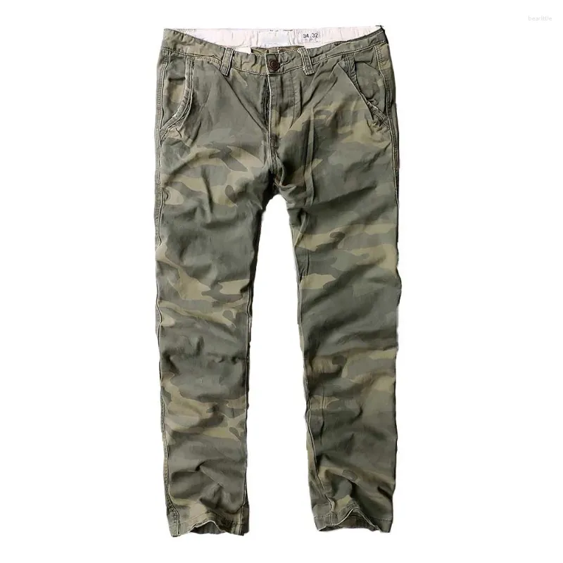 Pantalones para hombres Moda Cargo Hombre Casual Camuflaje Suelto Baggy Estilo Militar Densidad Algodón Pantalones Joggers Hombres Ropa