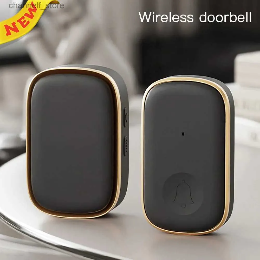 Doortbells 2024 New Wireless Door Bell Bell Bell 150m Long Longely Day 38 Songs Home Ring Colory240320