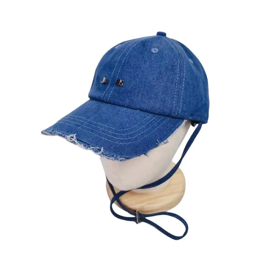 Designers bucket hat luxurys hat women and men outdoors summertime Baseball cap Denim fabric Windproof rope