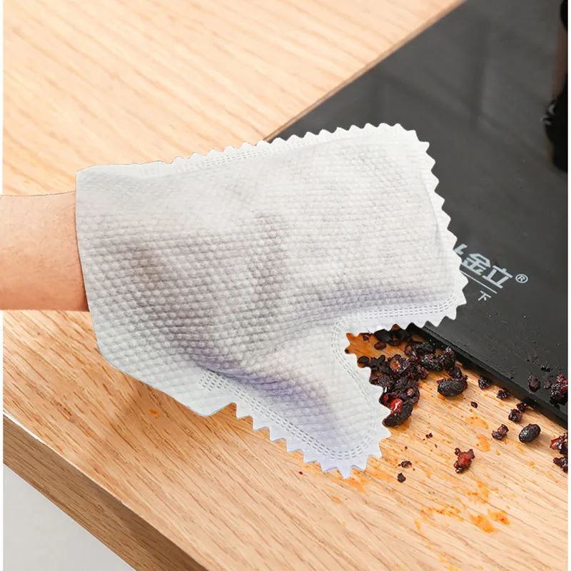 Home Kitchen Cleaning Gloves Dust Fish Scale Cleaner Duster Glove Rags Reusable Household Non-woven Rag Clean Tools LX6405