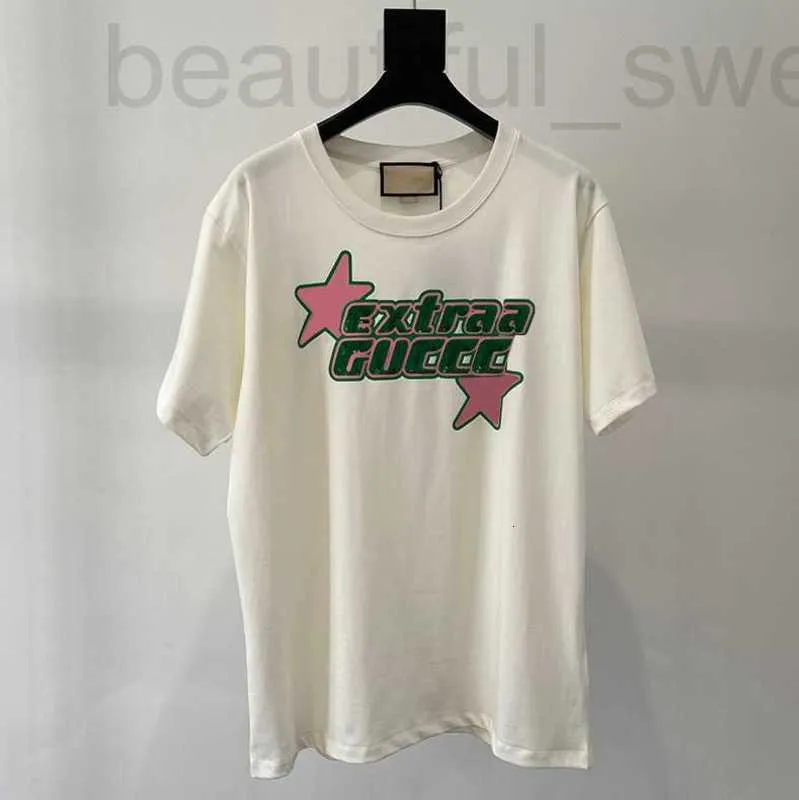 T-shirt da uomo firmate Correct High Version Zhuangujia 2024SS Primavera/Estate Nuovo tessuto di cotone lavorato a maglia Star Print Sequin Circle WRMF