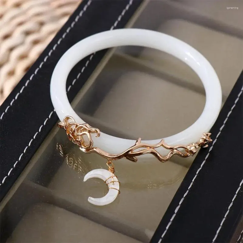 Bangle Sweet Luxury Moon Retro imitacja Jade Starożytna moda biżuteria Koreańska bransoletka Kobiety Miłość między wróżką a diabłem